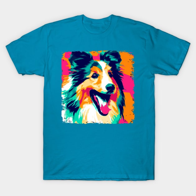 Shetland Sheepdog Pop Art - Dog Lover Gifts T-Shirt by PawPopArt